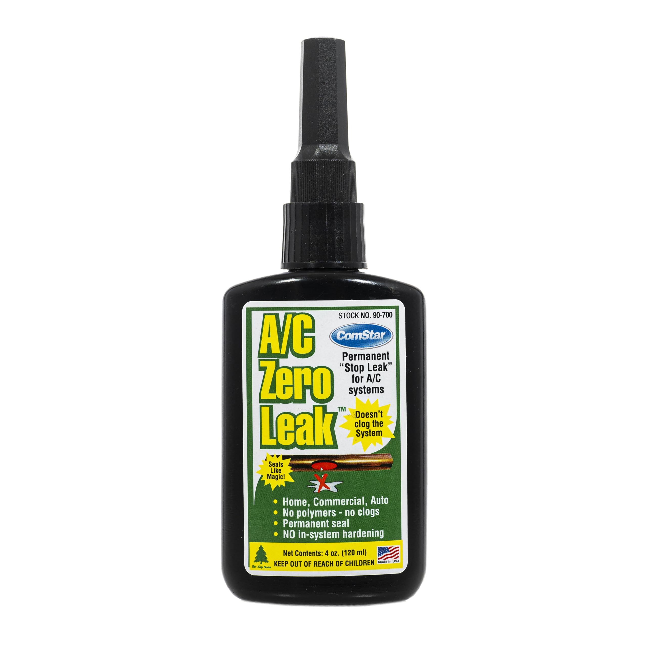 ComStar A/C Zero Leak, Fluorescent Yellow 4 Oz, Permanent 